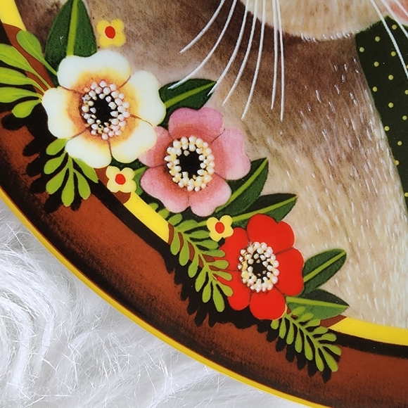 Vintage collector plate Taddeus Krumeich Uncle Tad's cats peaches and cream - Picture 3 of 16